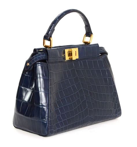 crocodile fendi bag|Fendi peekaboo crocodile.